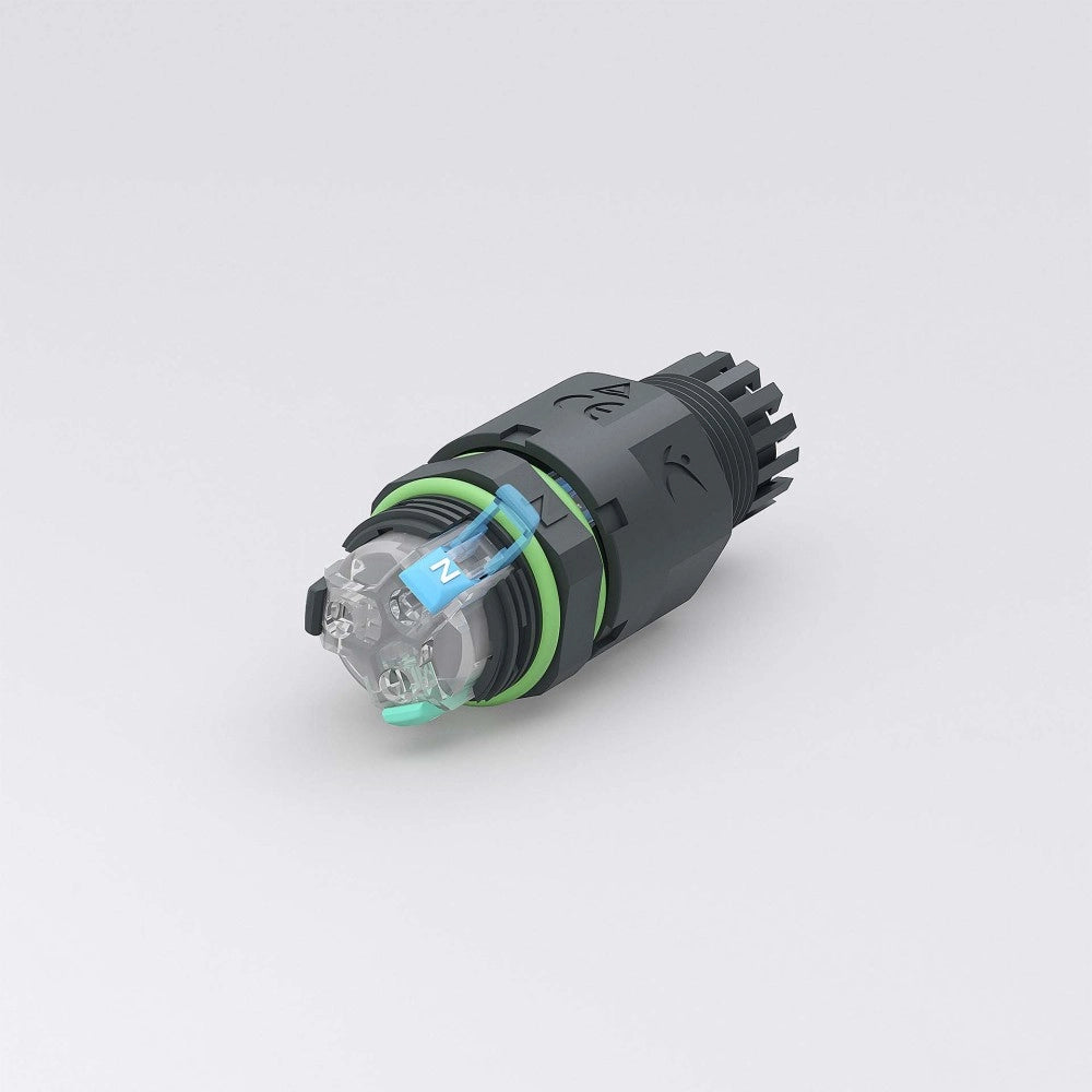 Connettore stagno IP68 per illuminazione esterna - Forma a X - Alta sicurezza 16A 240V Beneito & Faure - Spina, attacco
