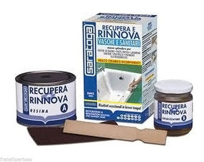 KIT RECUPERA E RINNOVA VASCHE E SANITARI BIANCO ML. 375