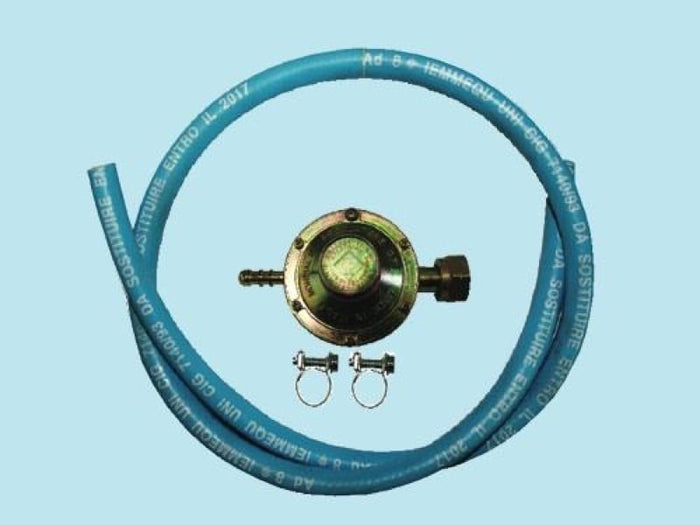 KIT REGOLATORE TUBO PER STUFE BARBECUE A GAS PIETRA LAVICA FASCETTE BBQ SET