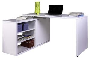 KIT SCRIVANIA CM.150X69/120X74H BIANCO LUCIDO