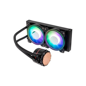 Kolink Umbra Void 240 ARGB e' un dissipatore a liquido con un radiatore da 240mm.