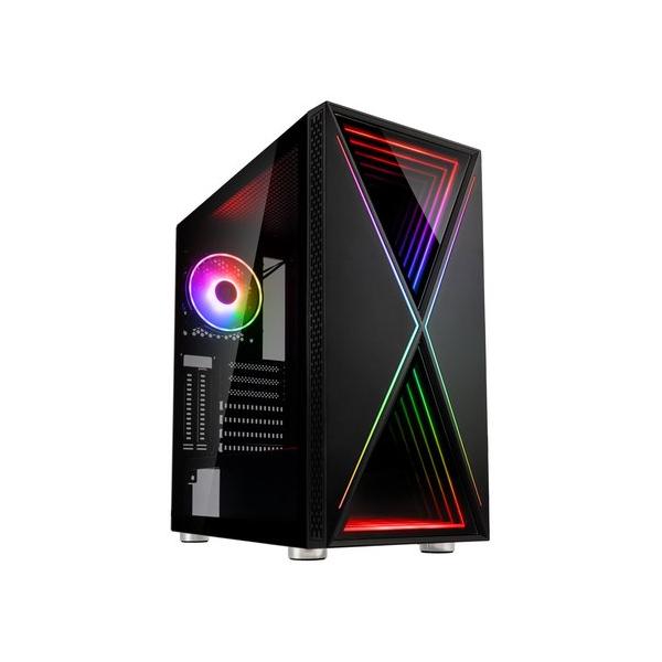 Kolink Void X e' un case middle tower con una ventola da 120mm ARGB inclusa e paratia frontale in vetro
