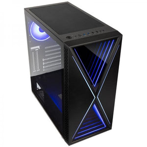 Kolink Void X e' un case middle tower con una ventola da 120mm ARGB inclusa e paratia frontale in vetro