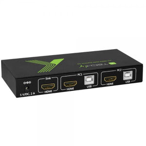 KVM switch 2x1 con USB e HDMI 4K