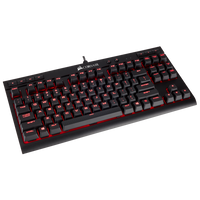 La tastiera CORSAIR K63 e' priva di tastierino numerico e presenta switch meccanici CHERRY MX Red per il massimo delle prestazioni. La retroilluminazione brillante a LED rossi per ciascun tasto consente una regolazione dell'illuminazione.