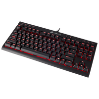 La tastiera CORSAIR K63 e' priva di tastierino numerico e presenta switch meccanici CHERRY MX Red per il massimo delle prestazioni. La retroilluminazione brillante a LED rossi per ciascun tasto consente una regolazione dell'illuminazione.