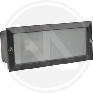 LAMPADA DA INCASSO A PARETE PER ESETERNI ED INTERNI CM. 23,3X10,1H NERA