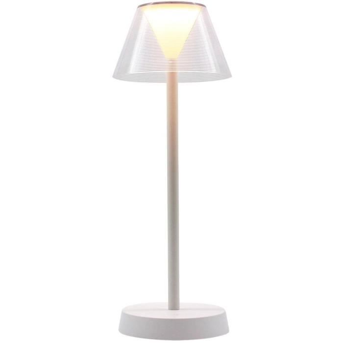Lampada da tavolo senza fili - LUMISKY - BEVERLY WHITE - H34 cm - LED bianco caldo