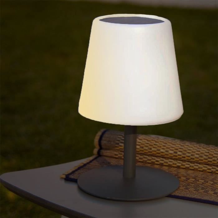 Lampada da tavolo solare e ricaricabile - LUMISKY - STANDY TINY SOLAR - H25 cm - LED bianco caldo e bianco dimmerabile