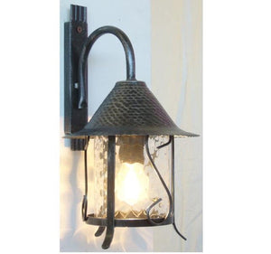 LAMPADA LANTERNA APPLIQUE PLAFONIERA CILINDRO MENSOLA IN FERRO BATTUTO