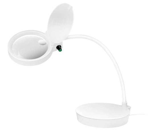 Lampada LED da Tavolo con Lente d'ingrandimento a 8 e 36 Diottrie Dimmerabile