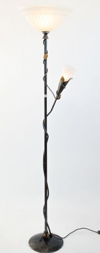 LAMPADA PIANTANA WONDERFUL 2 LUCI IN FERRO BATTUTO