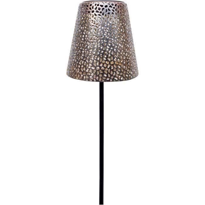 Lampada solare - GARDEN ID Gold - 12 h70 cm - Autonomia 6-8 ore - Piede stabilizzatore - Tasto on/off - Senza cablaggio - Batteria AAA.