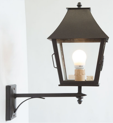 LAMPADE LINEA ESTRUSCA LAMPADA A MURO LANTERNA CON SPORTELLO E BRACCIO SOTTO