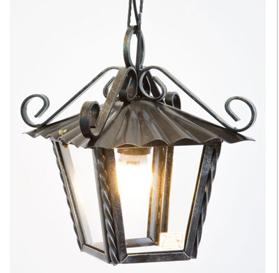 LAMPADE LINEA LANTERNE LAMPADA A SOSPENSIONE QUADRATA CON CATENA CM. 25X25X35