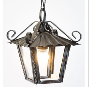 LAMPADE LINEA LANTERNE LAMPADA A SOSPENSIONE QUADRATA CON CATENA CM. 30X30X40