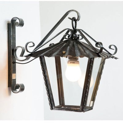 LAMPADE LINEA LANTERNE LANTERNA A MURO QUADRATA CM. 30x41x40