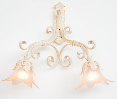 LAMPADE LINEA PARIS AVORIO LAMPADA A MURO APPLIQUE 2 LUCI