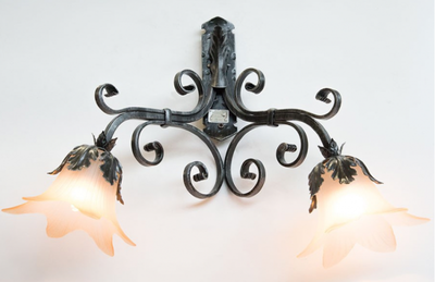 LAMPADE LINEA PARIS NERO LAMPADA A MURO APPLIQUE 2 LUCI