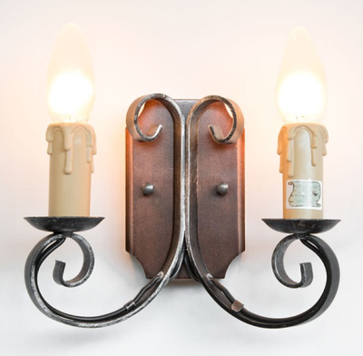 LAMPADE LINEA WOOD LAMPADA A MURO APPLIQUE A 2 LUCI