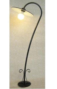 LAMPIONE PIANTANA PIATTO IN FERRO BATTUTO PER VIALE LANTERNA PIANTANE LAMPADA