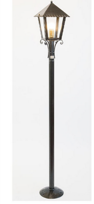 LAMPIONE SU PALO HEIDI H.165 IN FERRO BATTUTO LAMPADE LAMPIONE APPLIQUE LANTERNE