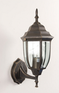 LANTERNA A MURO BOMBAY IN ALLUMINIO PRESSOFUSO VERNICIATO BRONZO ANTICATO