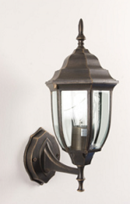 LANTERNA A MURO BOMBAY IN ALLUMINIO PRESSOFUSO VERNICIATO BRONZO ANTICATO