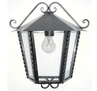 LANTERNA A MURO MEZZA LANTERNA HEIDI IN FERRO BATTUTO LAMPADE APPLIQUE 35X35