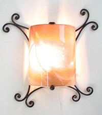 LANTERNA APPLIQUE COPPO IN FERRO BATTUTO LANTERNE APPLIQUE LAMPIONE LAMPADE