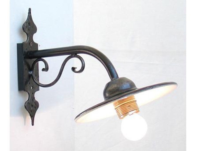 LANTERNA APPLIQUE IN FERRO BATTUTO MINI PIATTO CRUCCOLINI LANTERNE LAMPADE