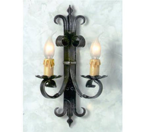 LANTERNA APPLIQUE VENETA 2 LUCI FERRO BATTUTO LANTERNE APPLIQUE LAMPIONE LAMPADE