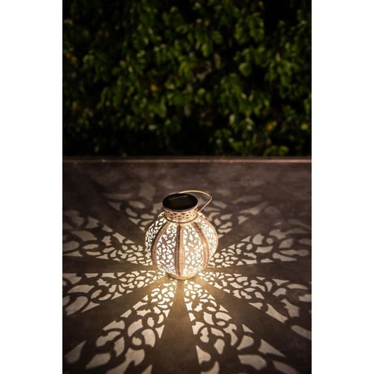 Lanterna in metallo vintage beige 10 lumens h17cm - galix