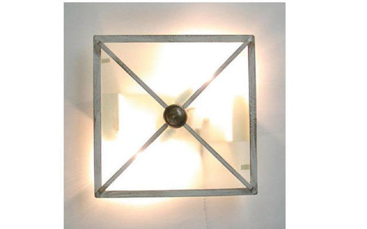 LANTERNA LAMPADA APPLIQUE PLAFONIERA VALU' 30X30 FERRO BATTUTO