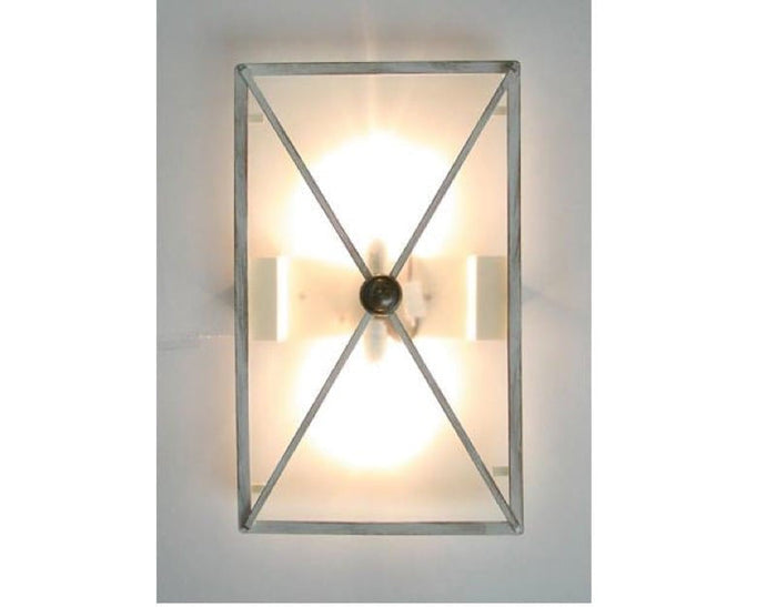 LANTERNA LAMPADA APPLIQUE PLAFONIERA VALU' 50X30 FERRO BATTUTO