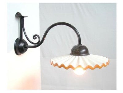 LANTERNA LAMPADA APPLIQUE PLAFONIERA VULCANO FERRO BATTUTO