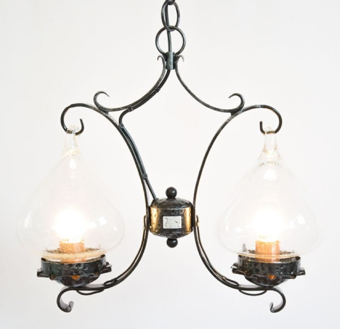 LANTERNA LAMPADARIO BILANCERE GANCIO IN FERRO BATTUTO LAMPADE LAMPIONE APPLIQUE