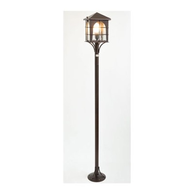 LANTERNA LAMPIONE LAMPIONI GRETA SU PALO 20X20XH150 FERRO BATTUTO ARREDO GIARDIN