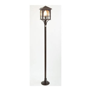 LANTERNA LAMPIONE LAMPIONI GRETA SU PALO 20X20XH150 FERRO BATTUTO ARREDO GIARDIN