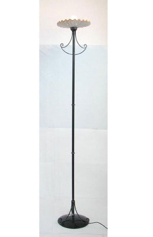 LANTERNA PIANTANA LAMPADA APPLIQUE PLAFONIERA VULCANO FERRO BATTUTO H.182