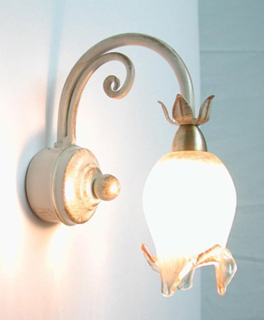 LANTERNA PLAFONIERA A MURO LUCCIOLA FERRO BATTUTO LAMPADE LAMPIONE APPLIQUE