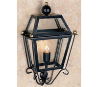 LANTERNA PLAFONIERA LAMPADA APLLIQUE MEZZA LANTERNA POMOLI FERRO BATTUTO