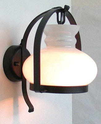 LANTERNA PLAFONIERA LAMPADA APPLIQUE DA PARETE COUNTRY CM.21x17x18 NERO