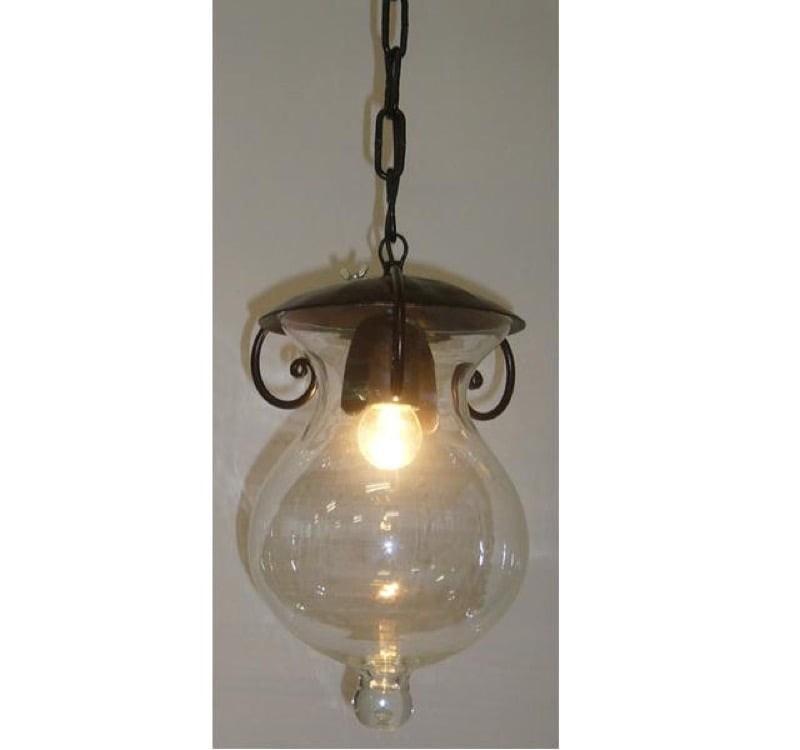 LANTERNA SOSPESA A CATENA GOCCIA D.20 LAMPADE LAMPIONE APPLIQUE LANTERNE