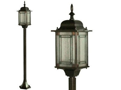 LANTERNA SU PIANTANA LAMPINONE CLOK STAND H.123 CM ILLUMINAZIONE GIARDINO