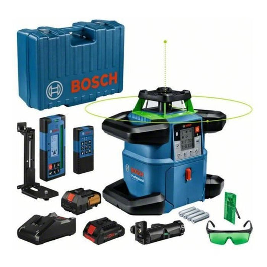 Laser rotativo Bosch Professional GRL 650 CHVG con batteria, celle, cella, occhiali, staffe, piastra, in valigetta - 0601061V00