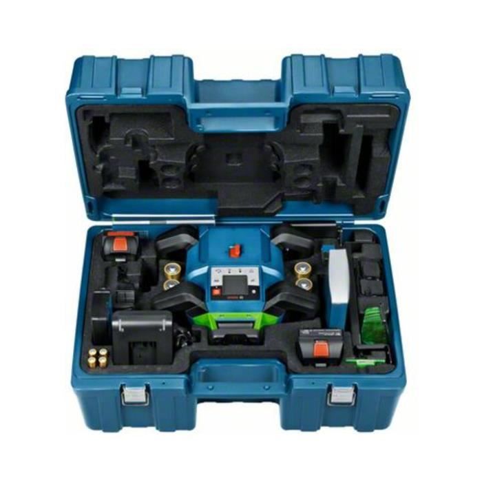 Laser rotativo Bosch Professional GRL 650 CHVG con batteria, celle, cella, occhiali, staffe, piastra, in valigetta - 0601061V00