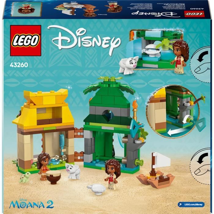 LEGO  Disney 43260 Set da costruzione per mini-casa delle bambole in miniatura dell'Isola di Moana
