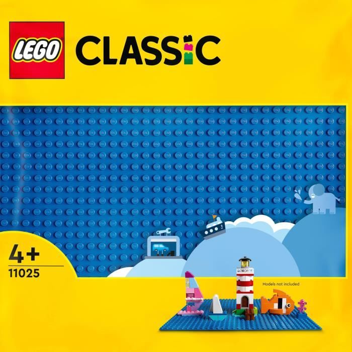 LEGO 11025 Classic La piastra da costruzione blu 32x32, base di base per la costruzione, il montaggio e l'esposizione