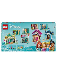 LEGO 43246 Disney Princess Disney Princess Avventure al mercato, Giocattolo con 4 Mini Bambole: Ariel, Cenerentola